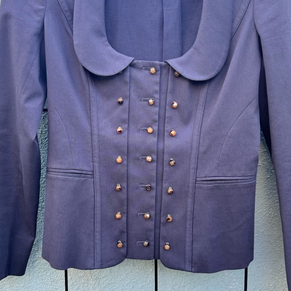 VTG Valentino Roma Sweetheart Neckline Jacket w/ 3D Hexagon Buttons - Picture 4 of 15